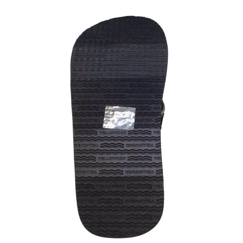 Sold! Yellow Box Women’s Korrie Black Sequin Sparkle Flip Flop Sandal 7.5 or 8 - Picture 6 of 8